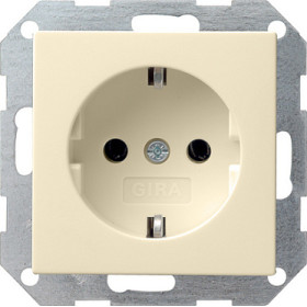 Gira S-55 Крем глянц Розетка с/з без захватов