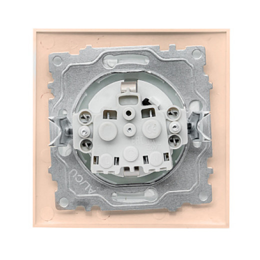 EKF PROxima Валенсия розетка 1-местная с/з 16А кремовая с защ. штор.