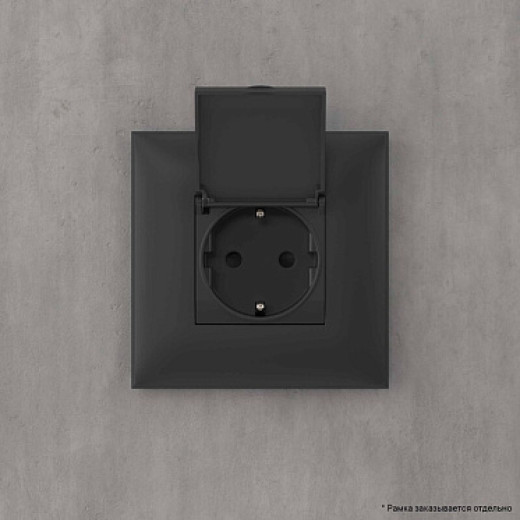 DKC Avanti Розетка с крышкой в стену, 2P+E, с з/ш, 