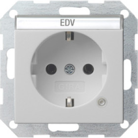 Gira Розетка с з/к и контрольной лампой и полем для надписи