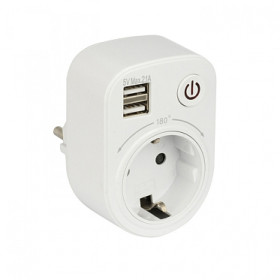 EKF PROxima Розеточный блок SB-01 (розетка 2P+E 16А, 2 USB разъема 5V 2,1A)