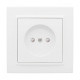 EKF Basic Минск Белый Розетка б/з, со шторками, 10А, СП