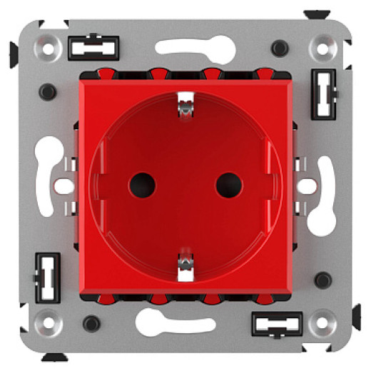 DKC Avanti Розетка в стену, 2P+E, с з/ш, 