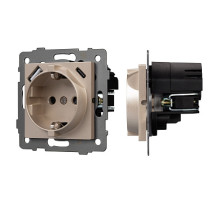 Arlight Механизм розетки с USB зарядкой SCT-MUAC-PL-GD-V (250V, 16A) (-)