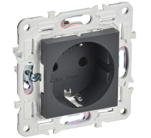 IEK SKANDY Титан Розетка с/з с защитными шторками 16А б/к SK-R06T