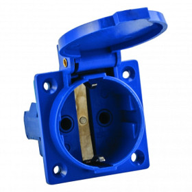 EKF PROxima Розетка 112 панельная скрытая с крышкой 2Р+PЕ 16А 220В IP44