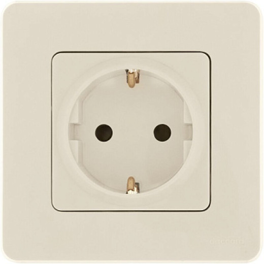 Legrand/Daccord INSPIRIA Слоновая кость Розетка 2К+З со шторками - немецкий стандарт - 16 А - 250 В