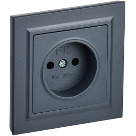 IEK BRITE Маренго Розетка без з/к/ш 10А в сборе РСР10-1-0-БрМ