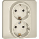 Legrand/Daccord INSPIRIA Слоновая кость Розетка 2 x 2К+З - немецкий стандарт - 16 А - 250 В