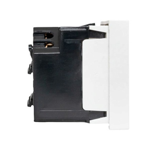 EKF Розетка 45х45 с зазем. 45 градусов, быстрозажимные клеммы, белая