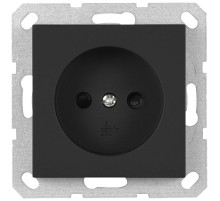 Jasmart G Черный матовый Розетка б/з со шторками 16A 250V~