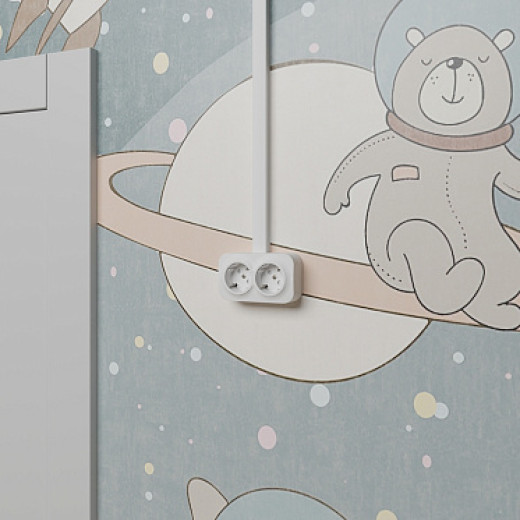 Legrand Quteo IP 20 Белый  Розеточный блок с предварительным подключением 2 x 2К+З без шторок - 16 A - 250 В~