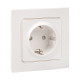 EKF PROxima Стокгольм Розетка 1-ая с/з 16А белая со шторками