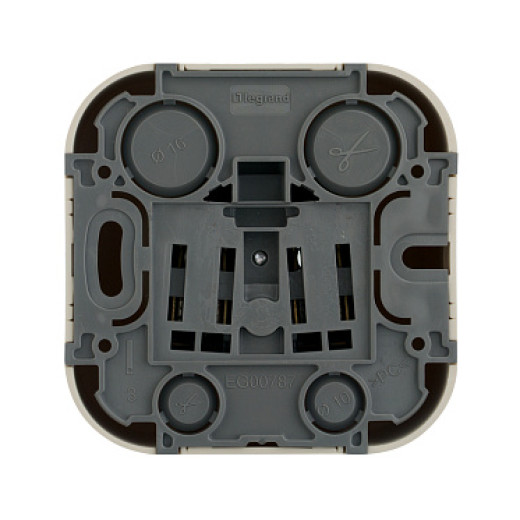 Legrand Quteo Бежевый Розетка б/з