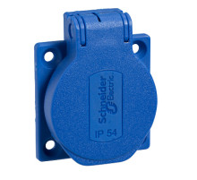 Schneider Electric PratiKa Розетка 10/16A 50х50мм IP54 винты сбоку