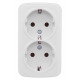 EKF Basic Минск Белый Розетка 2-ая, с/з, 16А, ОП