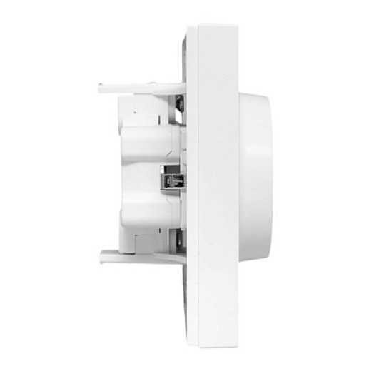 EKF Эпика Механизм розетки двойной, 16А, с заземлением, со шторками, с рамкой, белый