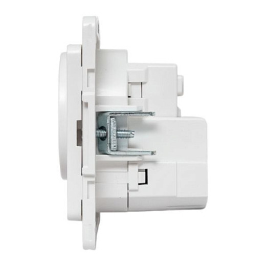 EKF Стокгольм Механизм Розетки 1-местной с/з, USB 2A 16А винтовые клеммы белый с защ. штор.