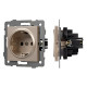Arlight Механизм электрической розетки SCT-MEU1-PL-GD-V (250V, 16A) (-)