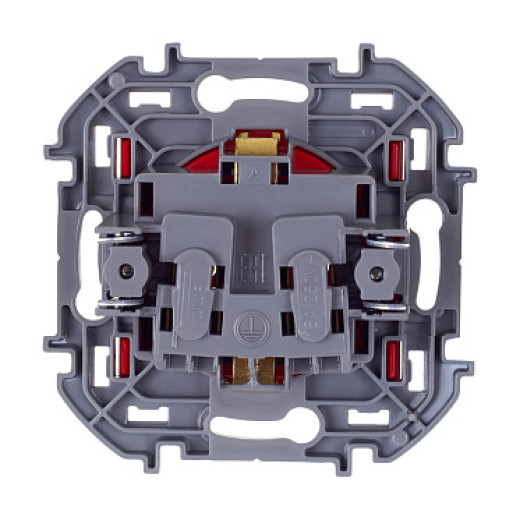 Legrand/Daccord INSPIRIA Красный Розетка с/з со шторками