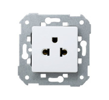 Simon 82 detail Белая Розетка 2-х полюсная американо-европейская, 15А/125В,16А/250В, винтовой