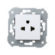 Simon 82 detail Белая Розетка 2-х полюсная американо-европейская, 15А/125В,16А/250В, винтовой
