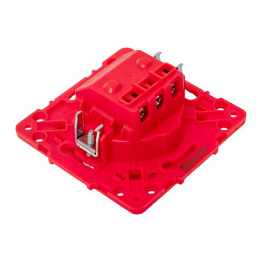 EKF PROxima Стокгольм Механизм Розетки 1-местной с/з 16А винтовые клеммы красный с защ. штор.