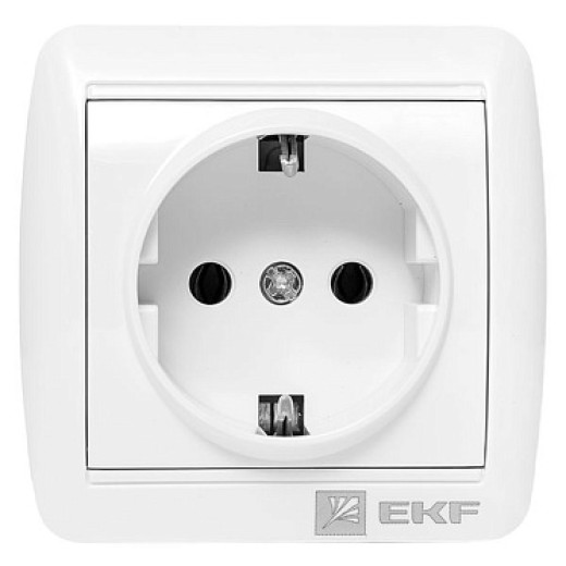 EKF Владивосток Розетка 1-местная 16А с заземлением IP44