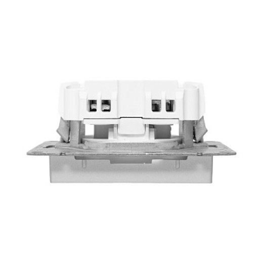 EKF Эпика Механизм розетки, 16А, без заземления, со шторками, алюминий