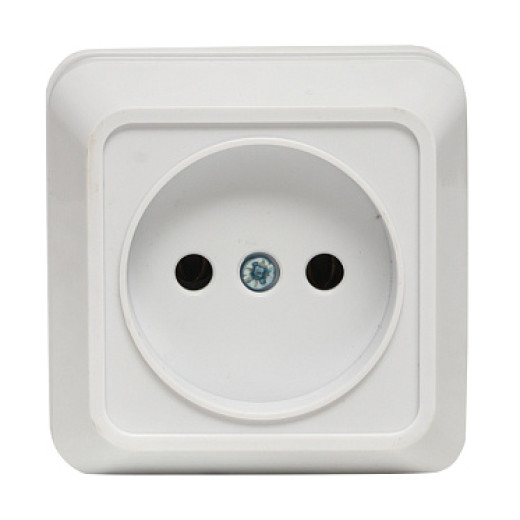 EKF PROxima Рим Розетка 1-местная 10А без заземления белая