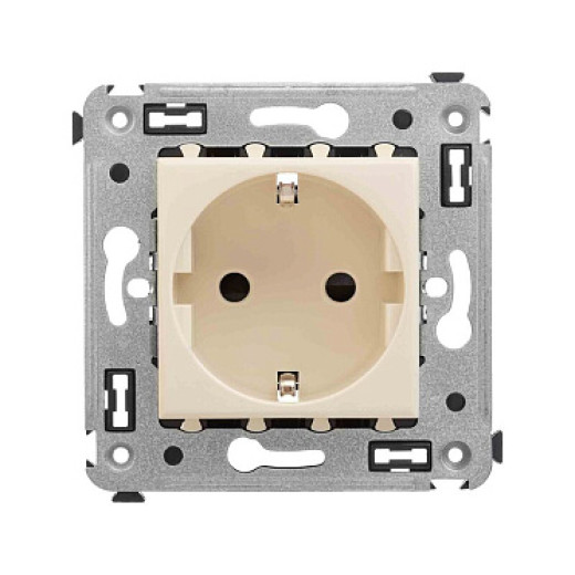 DKC Avanti Розетка в стену, 2P+E, с з/ш, 