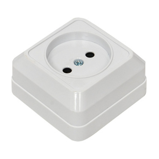 EKF PROxima Рим Розетка 1-местная 10А без заземления белая