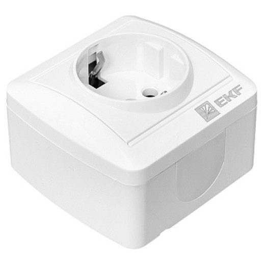 EKF Владивосток Розетка 1-местная 16А с заземлением IP44