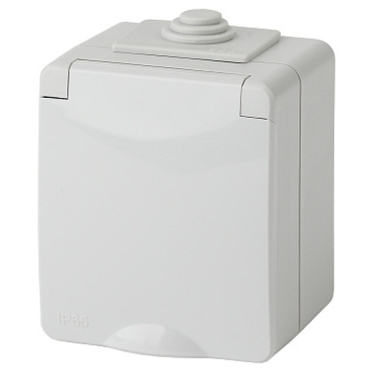 ЭРА 11-2601-03 Эксперт Серый Розетка с/з ОУ IP65