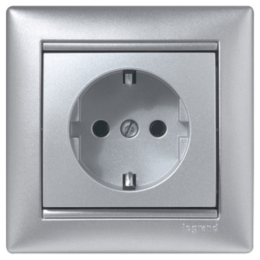 Legrand Valena Алюминий Розетка 1-ая с/з