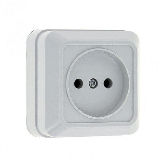 EKF PROxima Рим Розетка 1-местная 10А без заземления белая
