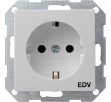 Gira Розетка с з/к и надписью 