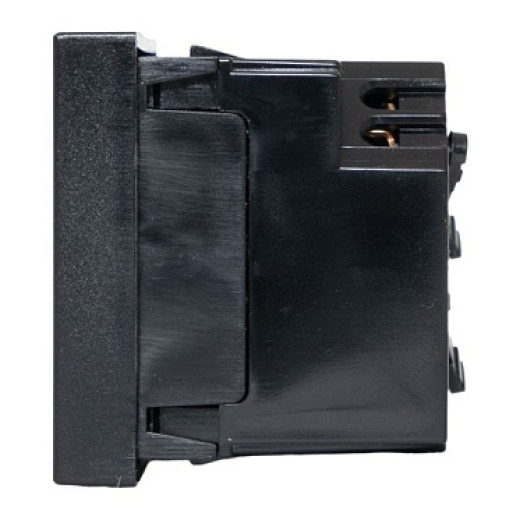 EKF Розетка 45х45 с зазем. 45 градусов, быстрозажимные клеммы, черная, матовая