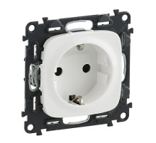 Legrand Valena ALLURE DIY Бел Розетка 1-ая с/з, безвинт.зажим