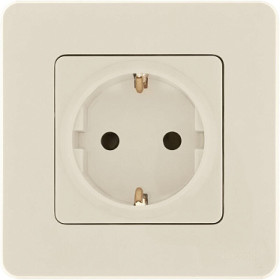 Legrand/Daccord INSPIRIA Слоновая кость Розетка 2К+З со шторками - немецкий стандарт - 16 А - 250 В