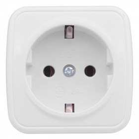 EKF Basic Минск Белый Розетка с/з, 16А, ОП