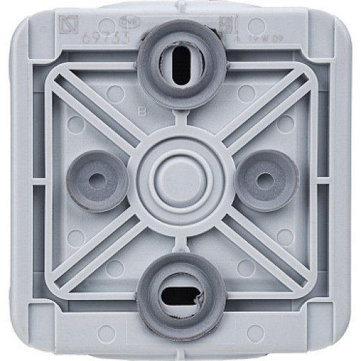 Legrand Plexo Серый Розетка с/з с крышкой, винтовой зажим, накладная, в сборе IP55