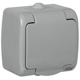 IEK РСш12-2-А Розетка 1-ая с з/к открытой установки 16А IP54 AQUATIC