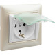Legrand Valena Бел Розетка 1-ая с/з с крышкой и защитными шторками IP44 (к простой рамке)