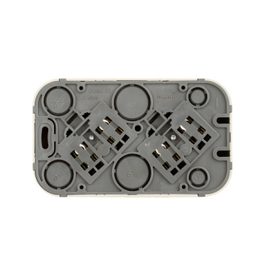 Legrand Quteo IP 20 Слоновая кость Розеточный блок с предварительным подключением 2 x 2К без шторок - 16 A - 250 В~