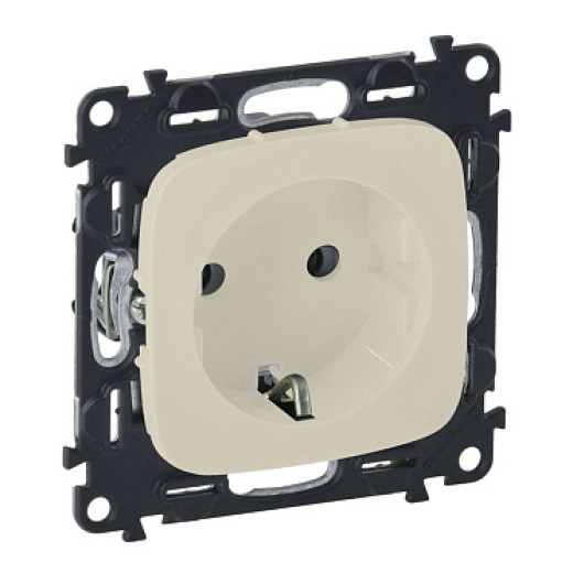 Legrand Valena ALLURE DIY Сл.кость Розетка 1-ая с/з, безвинт.зажим