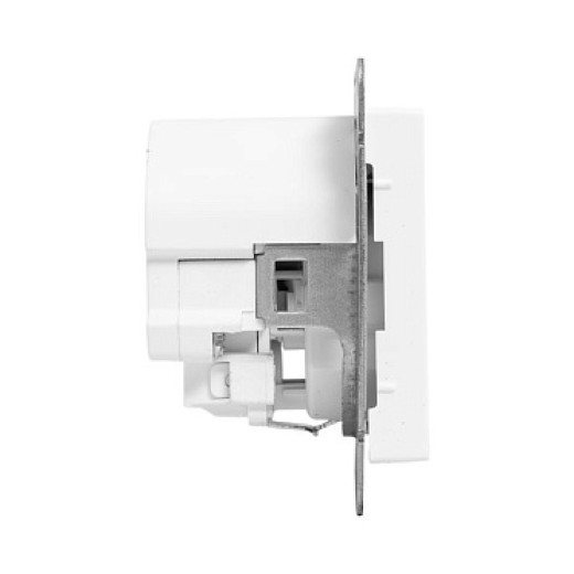 EKF Эпика Механизм розетки с USB-C - 2шт, 16А, с заземлением, со шторками, белый