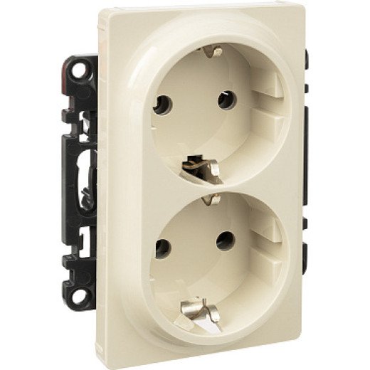 Legrand Valena LIFE DIY Сл.кость Розетка 2-ая с/з, безвинт.зажим