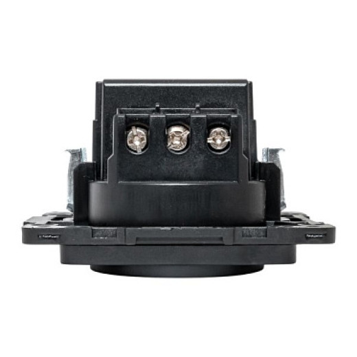 EKF Стокгольм Механизм Розетки 1-местной с/з, USB A+C 16А винтовые клеммы черный с защ. штор.