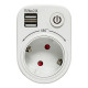 EKF PROxima Розеточный блок SB-01 (розетка 2P+E 16А, 2 USB разъема 5V 2,1A)
